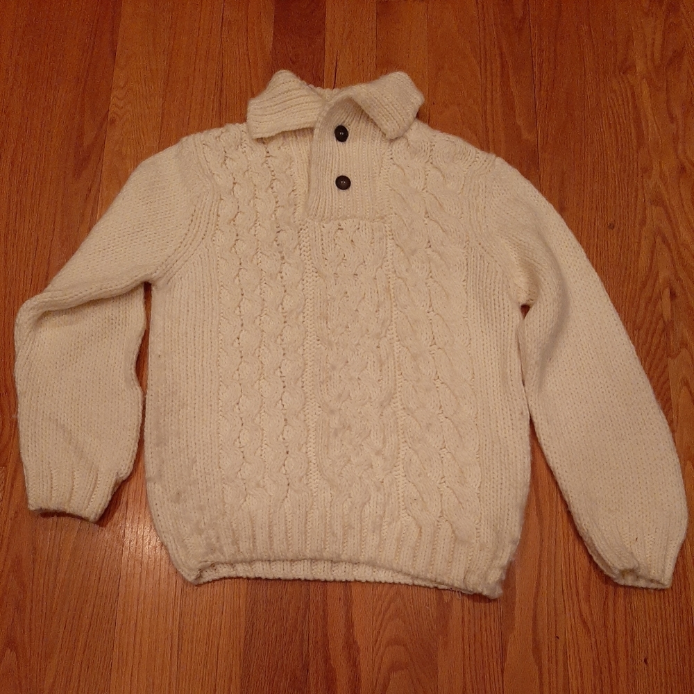 Men Franco Danti Collection White Sweater
